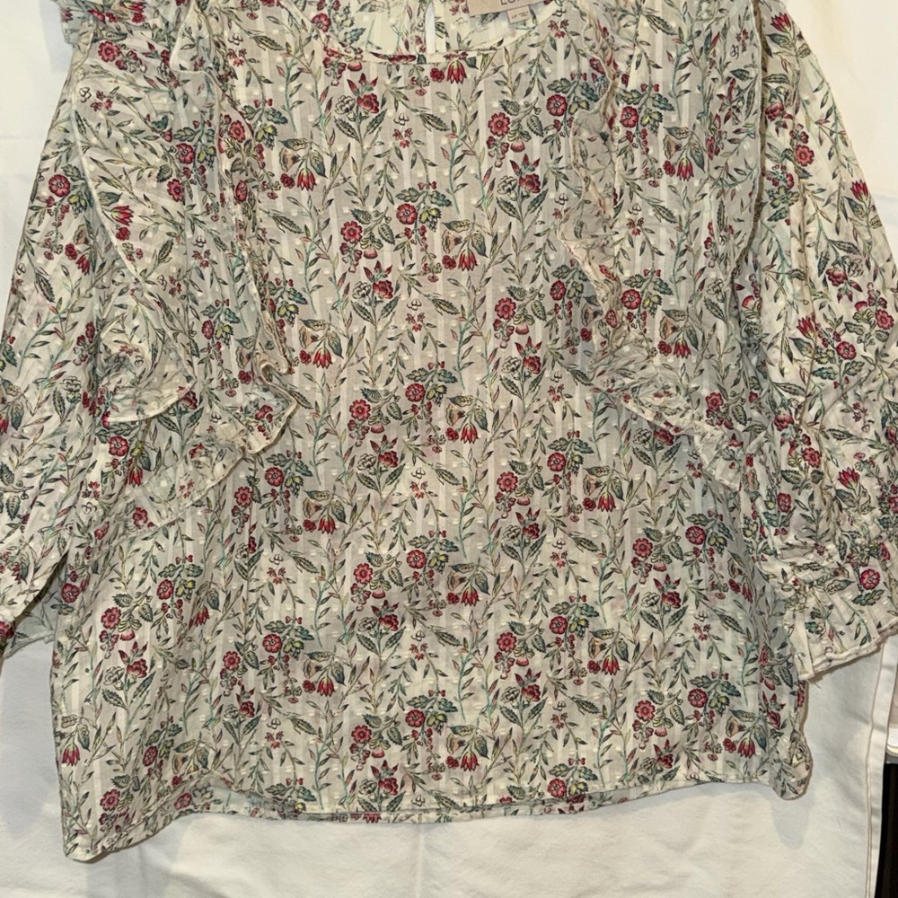 LOFT Multicolor Floral Blouse